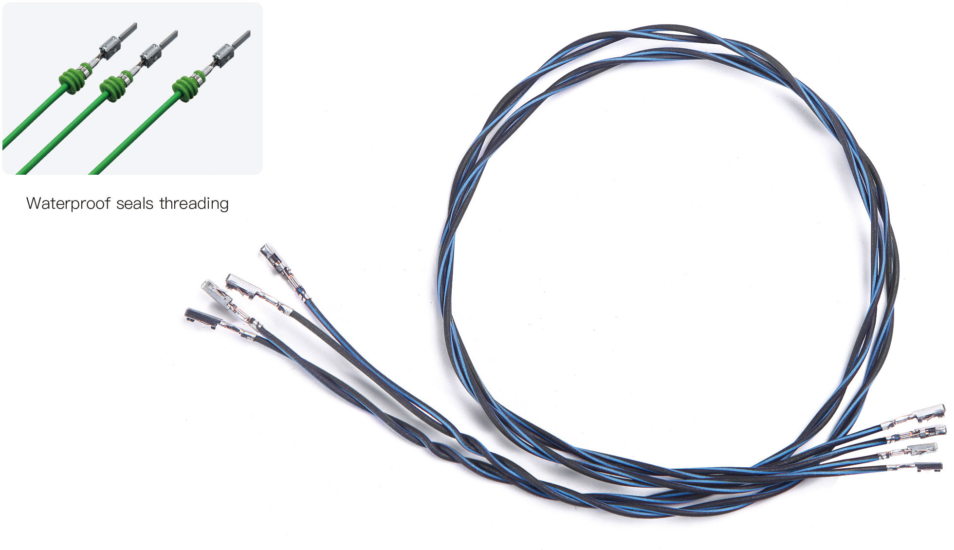Finished wire harnesses with waterproof seals inserted by JM-560
