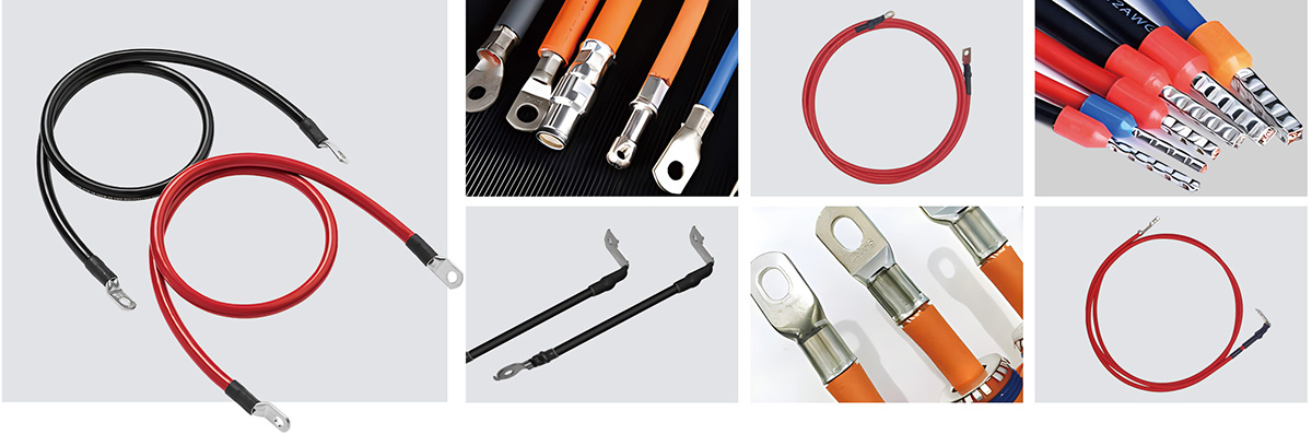 High voltage wire harness samples processed by JM-700 equipment for new energy vehicles